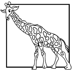 Giraffe Kleurplaat. Kleurplaten Giraffe Dieren kleurplaten 