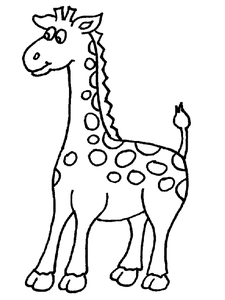 Giraffe Kleurplaat. Kleurplaten Giraffe Dieren kleurplaten 