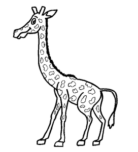 Giraffe Kleurplaat. Kleurplaten Giraffe Dieren kleurplaten 