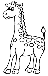 Giraffe Kleurplaat. Kleurplaten Giraffe Dieren kleurplaten 