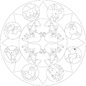 Mandala Kleurplaat. Kleurplaten Dieren kleurplaten Mandala 