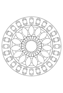 Mandala Kleurplaat. Kleurplaten Dieren kleurplaten Mandala 