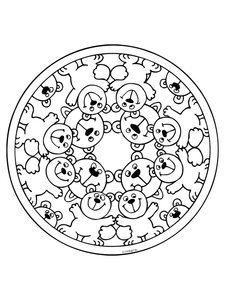 Mandala Kleurplaat. Kleurplaten Dieren kleurplaten Mandala 