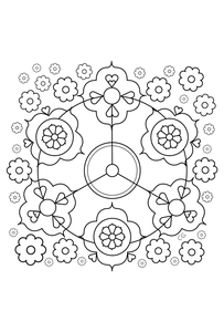 Mandala Kleurplaat. Kleurplaten Dieren kleurplaten Mandala 