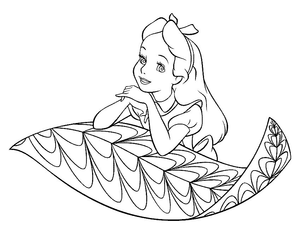 Alice In Wonderland Kleurplaat. Alice in wonderland Kleurplaten Disney kleurplaten 