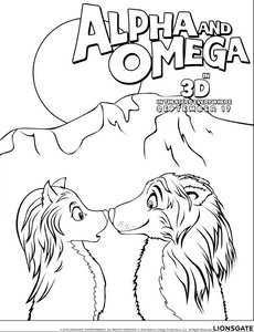 Alpha En Omega 3D Kleurplaat. Kleurplaten Disney kleurplaten Alpha en omega 3d 