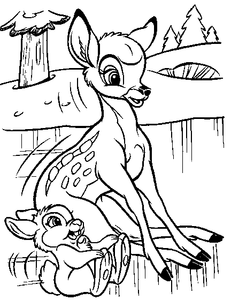 Bambi Kleurplaat. Bambi Kleurplaten Disney kleurplaten 