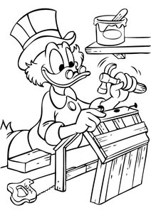 Dagobert Duck Kleurplaat. Dagobert duck Kleurplaten Disney kleurplaten 