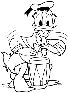 Donald Duck Kleurplaat. Donald duck Kleurplaten Disney kleurplaten 