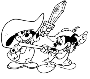 Drie Musketiers Kleurplaat. Kleurplaten Disney kleurplaten Drie musketiers 