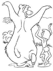 Junglebook Kleurplaat. Kleurplaten Disney kleurplaten Junglebook 