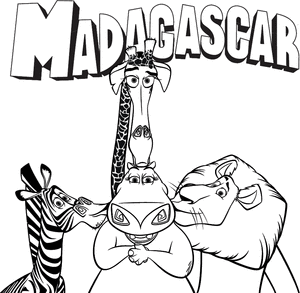 Madagascar Kleurplaat. Kleurplaten Disney kleurplaten Madagascar 