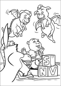 Shrek 4 Kleurplaat. Kleurplaten Disney kleurplaten Shrek 4 