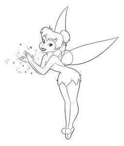 Tinkerbell Kleurplaat. Tinkerbell Kleurplaten Disney kleurplaten 