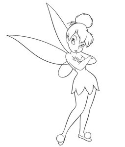 Tinkerbell Kleurplaat. Tinkerbell Kleurplaten Disney kleurplaten 