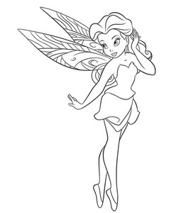 Tinkerbell Kleurplaat. Tinkerbell Kleurplaten Disney kleurplaten 