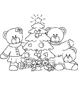 Kerst Beren Kleurplaat. Kerst beren Kleurplaten Kerst kleurplaten 
