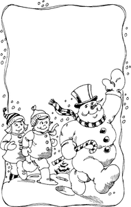 Kerst Sneeuwpop Kleurplaat. Kleurplaten Kerst kleurplaten Kerst sneeuwpop 