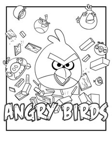 Angry Birds Kleurplaat. Kleurplaten Angry birds 