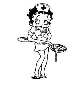 Betty Boop Kleurplaat. Betty boop Kleurplaten 