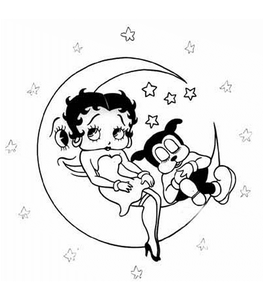 Betty Boop Kleurplaat. Betty boop Kleurplaten 