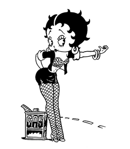 Betty Boop Kleurplaat. Betty boop Kleurplaten 