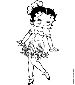 Betty Boop Kleurplaat. Betty boop Kleurplaten 