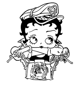 Betty Boop Kleurplaat. Betty boop Kleurplaten 