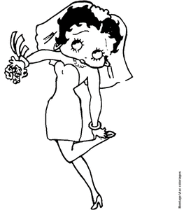 Betty Boop Kleurplaat. Betty boop Kleurplaten 