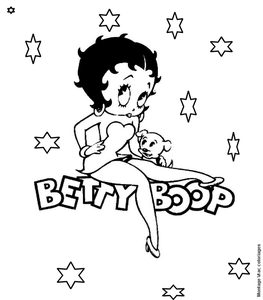 Betty Boop Kleurplaat. Betty boop Kleurplaten 