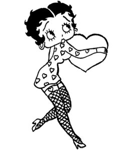 Betty Boop Kleurplaat. Betty boop Kleurplaten 