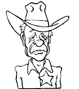 Cowboy Kleurplaat. Kleurplaten Cowboy 