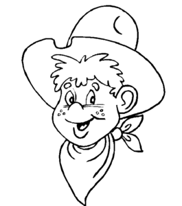 Cowboy Kleurplaat. Kleurplaten Cowboy 