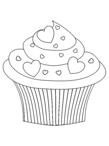 Cupcakes Kleurplaat. Kleurplaten Cupcakes 