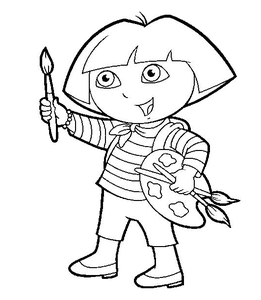 Dora The Explorer Kleurplaat. Kleurplaten Dora the explorer Dora The Explorer Schilderen