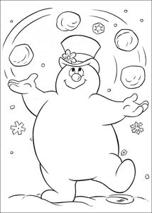 Frosty De Sneeuwpop Kleurplaat. Kleurplaten Frosty de sneeuwpop 