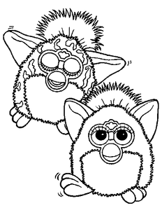 Furby Kleurplaat. Kleurplaten Furby 