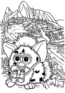 Furby Kleurplaat. Kleurplaten Furby 