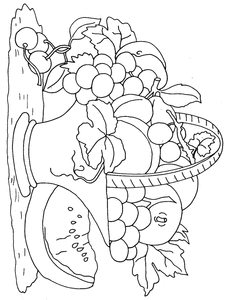 Groente En Fruit Kleurplaat. Kleurplaten Groente en fruit 