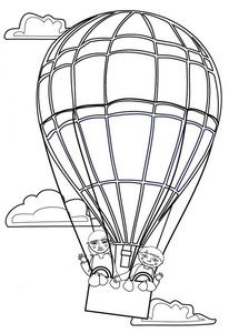 Luchtballonnen Kleurplaat. Kleurplaten Luchtballonnen 