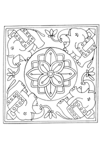 Mandala Dieren Kleurplaat. Kleurplaten Mandala dieren Olifanten Mandala