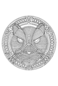 Mandala Dieren Kleurplaat. Kleurplaten Mandala dieren Luipaard Mandala