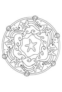 Mandala Dieren Kleurplaat. Kleurplaten Mandala dieren Vissen Mandala