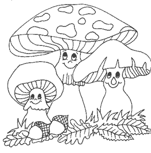 Paddestoelen Kleurplaat. Paddestoelen Kleurplaten 