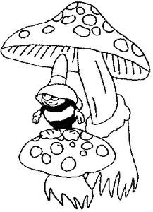 Paddestoelen Kleurplaat. Paddestoelen Kleurplaten 