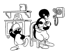 Pingu Kleurplaat. Kleurplaten Pingu 