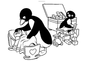 Pingu Kleurplaat. Kleurplaten Pingu 