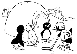 Pingu Kleurplaat. Kleurplaten Pingu 