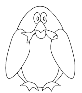 Pinguin Kleurplaat. Pinguin Kleurplaten 