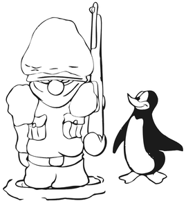 Pinguin Kleurplaat. Pinguin Kleurplaten 